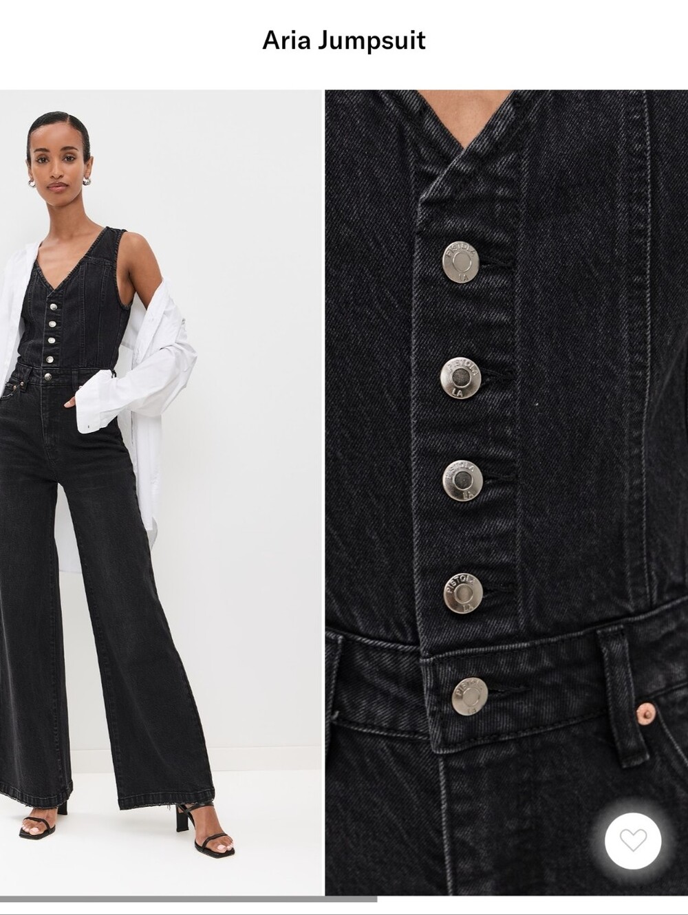 Pistola Aria Crop Fitted Vest Jumpsuit - NWT